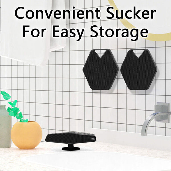 Silicone Body Scrubber Shower Exfoliating Scrub Sponge Bath Washing Massage Tool