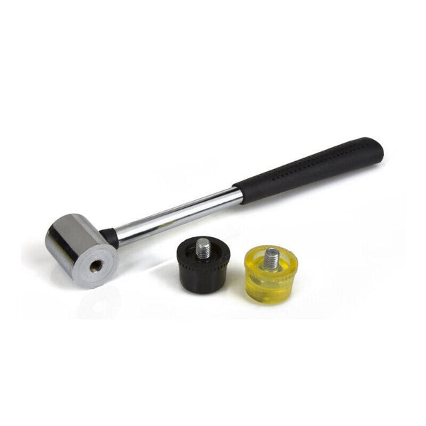 25MM Rubber Mallet Soft Face Hammer Double Side Grip Handle Shaft DIY No Harm AU
