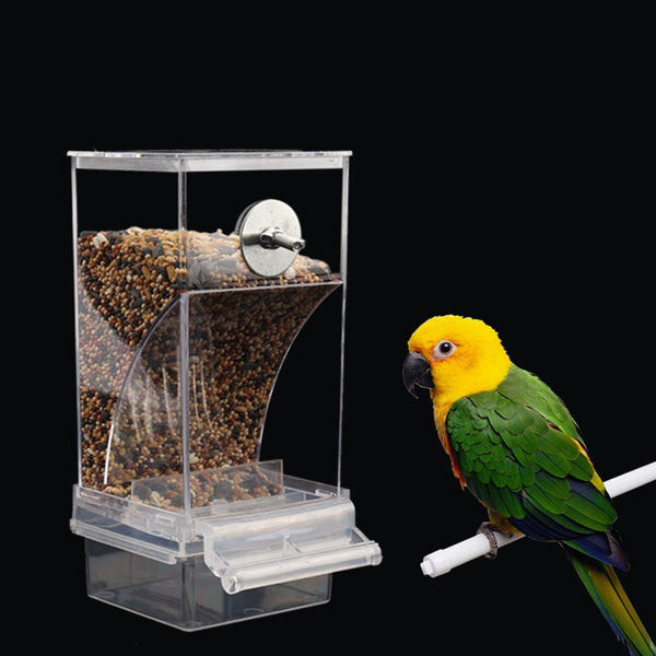 1 or 2x No Mess Bowl Auto Cage Bird Feeder Cup Automatic Parrot Canary Cockatiel