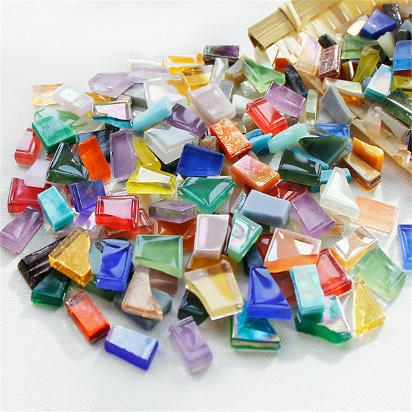 up to 2000x Mixed Crystal Glass Mosaic Tiles Kitchen Bathroom Art Craft Supplies