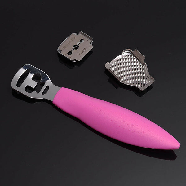 Foot File Hard Skin Remover Callus Shaver Corn Cutter Pedicure Tool + 10 Blades - Lets Party