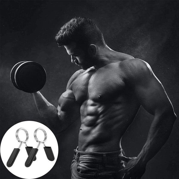 4PCS 25mm Barbell Bar Clamp Spring Collar Clips Gym Weight Dumbbell Lock Lift AU