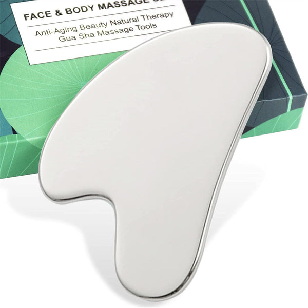 Stainless Steel Gua Sha Massage Tool Facial Scraper Eye Roller Shaping Massager