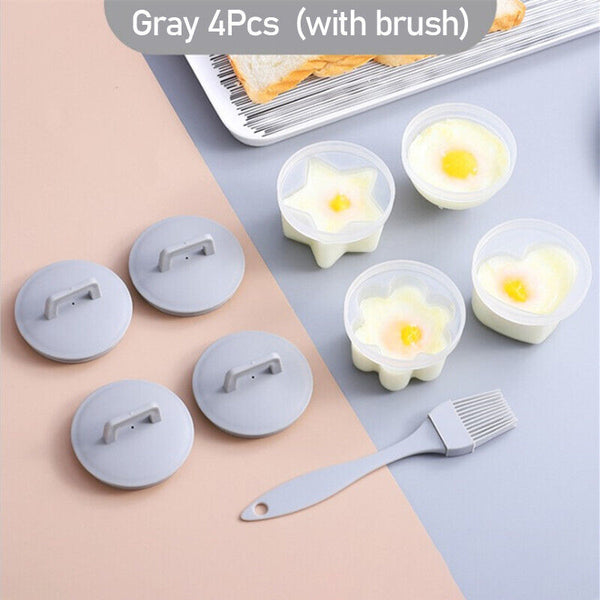 4PCS Boiled Egg Boiler Cups Cooker Poacher Steamer without Shell Sep08