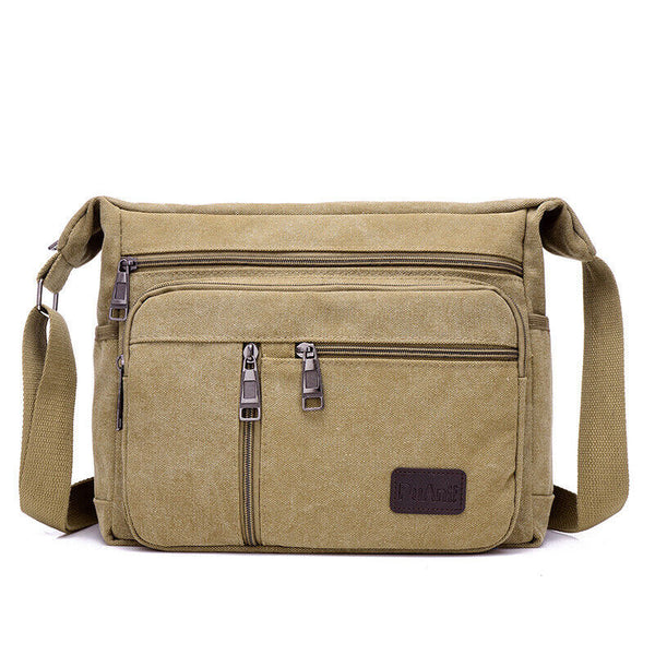 Man's Bags Men's Crossbody Retro Shoulder Messenger Bag Satchel Travel Canvas