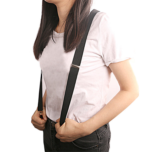 Extra Wide Men's Adjustable Elastic Suspenders Clip On Braces Trouser