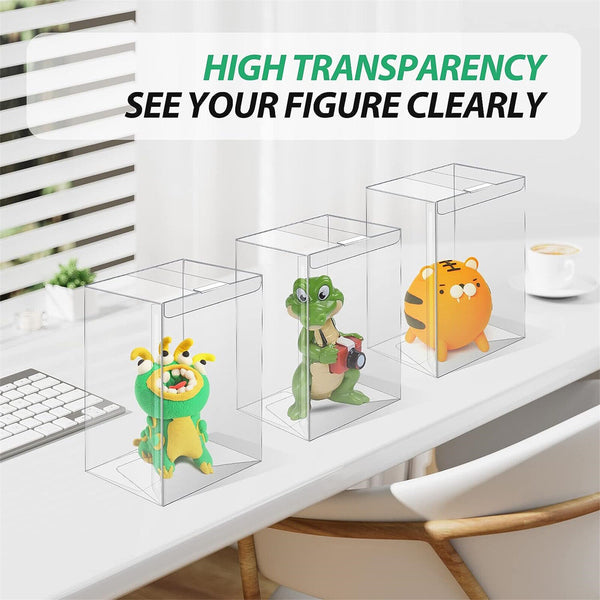 10PCS 4In Vinyl Protector Box Acid Free Plastic Seal Display Case Game Cover Box