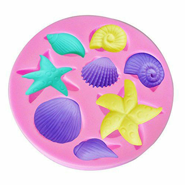Sea Shell Starfish Silicone Fondant Cake Sugarcraft Mould Chocolate Baking Mold