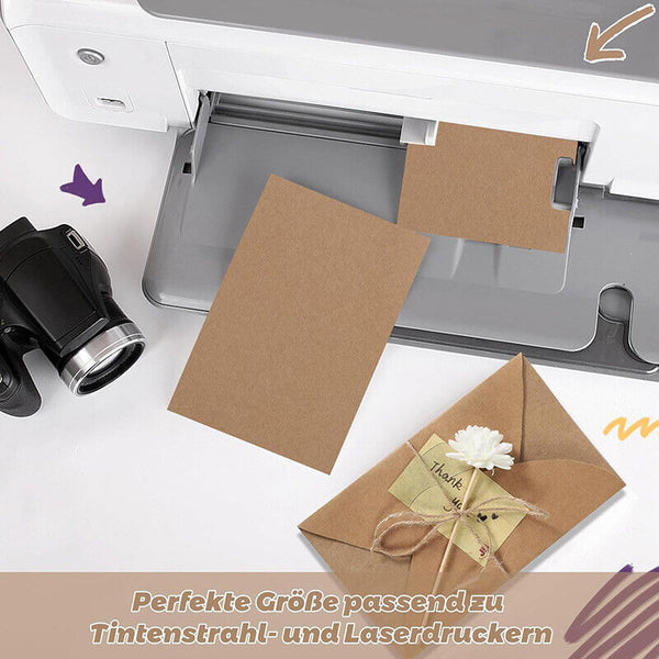 20-60x Blank Flat Cards Thick Card Stock 300gsm Artist Handmake Paper 100*148mm