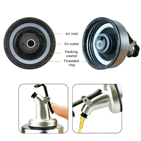 Olive Oil Vinegar Pourer Dispenser Cooking Glass Bottle Kitchen Tools