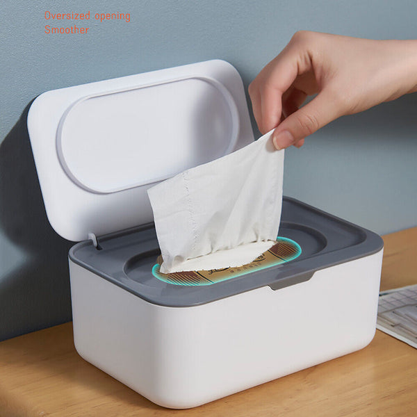 2PCS Wipes Dispenser Box Wet Baby Wipes Holder Tissue Storage Case With Lid NEW