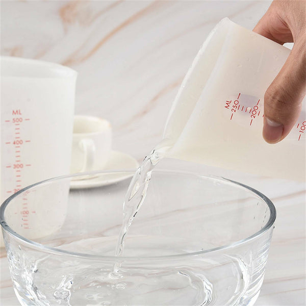 250/500ML Silicone Measuring Cup Resin Glue DIY Tool Jewelry Measuring Cup Spoon
