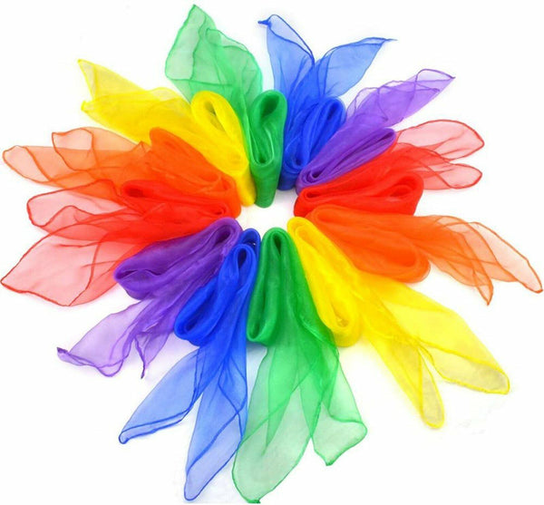 48pcs Juggling Silk Dance Magic Tricks Dancing Performance Props Chiffon Scarves