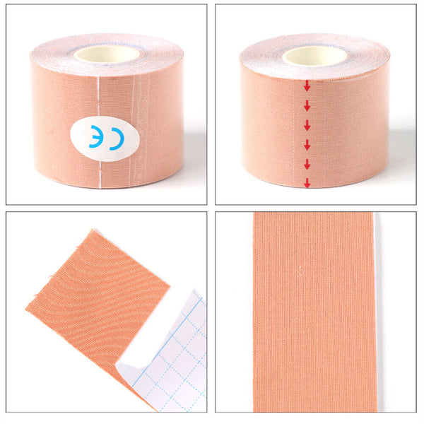 6x Athletic Elastic Physio Sports Kinesiology Rock Tape Muscle Bandage 5cmx5m AU - Lets Party