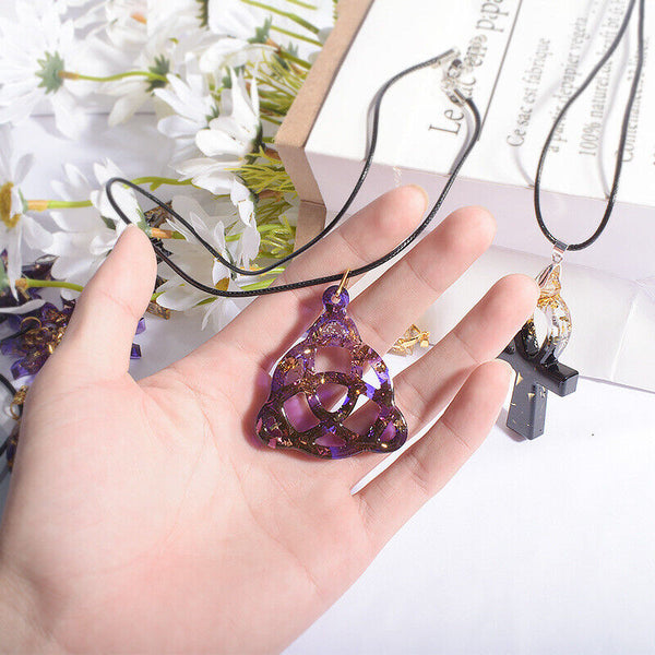 Pentagram Resin Casting Silicone Mold Pendant Necklace Making Epoxy Craft DIY