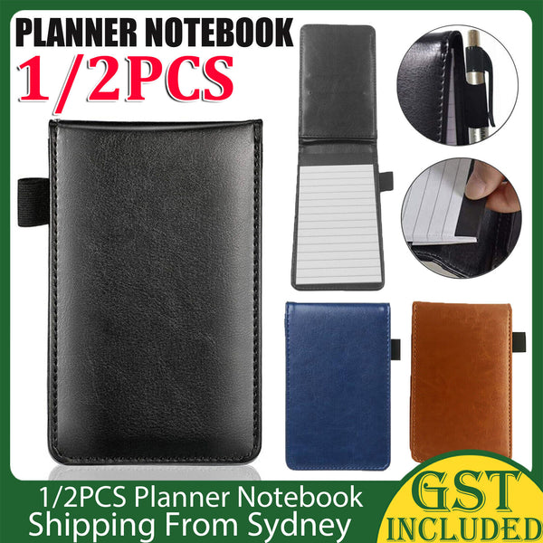 A7 Multifunction Pocket Planner Notebook Small Notepad Note Book Leather Cover