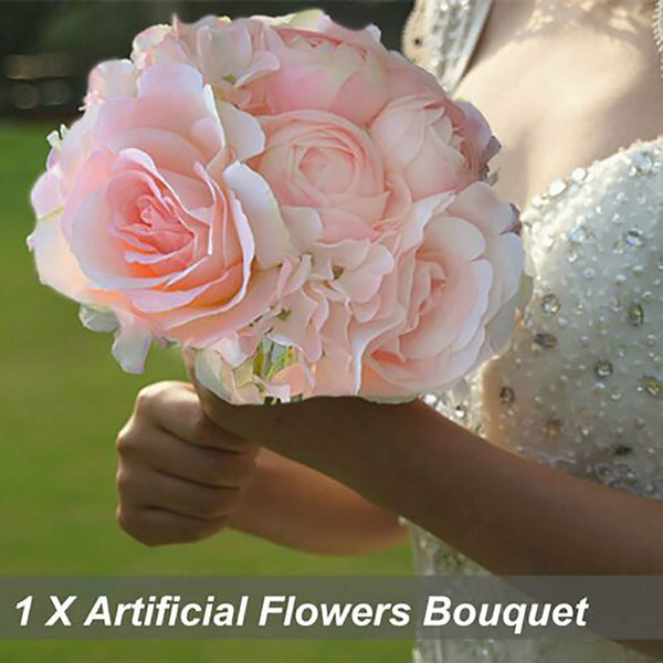 14Kinds Artificial Bouquet Silk Flowers Blossom Rose Peony Home Wedding Decor AU