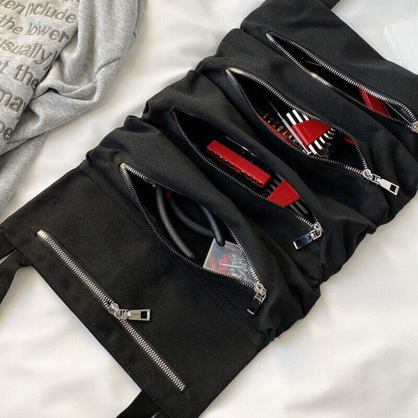 Multi-Purpose Tool Roll Up Bag Wrench Roll Pouch Hanging Tool Portable Organizer