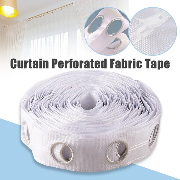 10 Meters Curtain Heading Tape With 80 Round Eyelet Rings For Curtain Blinds AUS