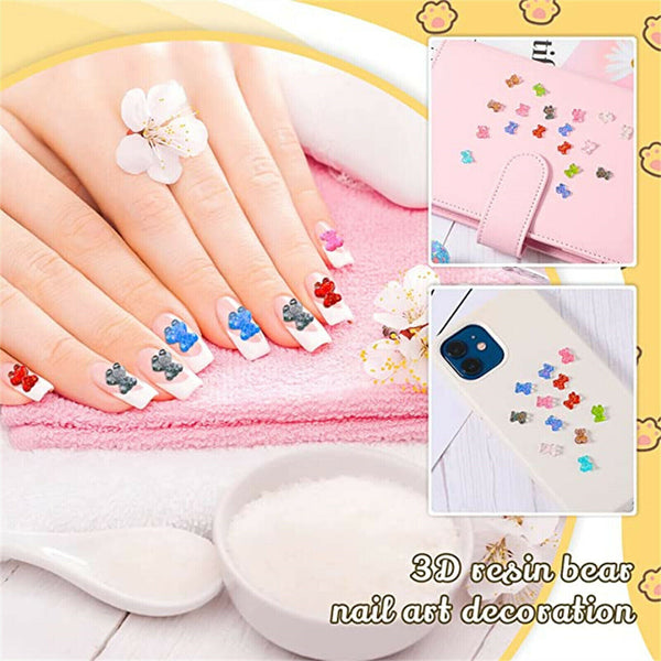 640x Bear Nail Art Jewelry Nail Art Charms 3D Nail Ornaments Nail Art Decoration