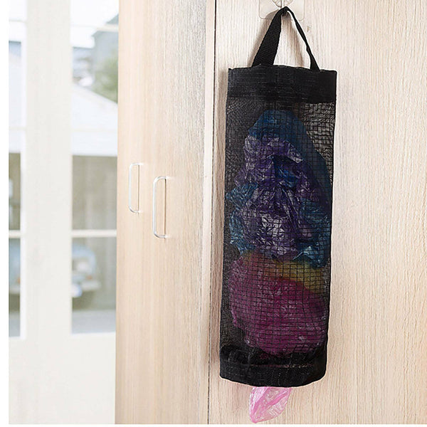 Plastic Bag Holder Dispenser Mesh Storage Tash Garbage Bags Organizer Hanging AU