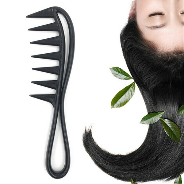Wide Tooth Shark Hair Comb Detangler Curly Hair Hairdressing Massage Hair Brush - Lets Party