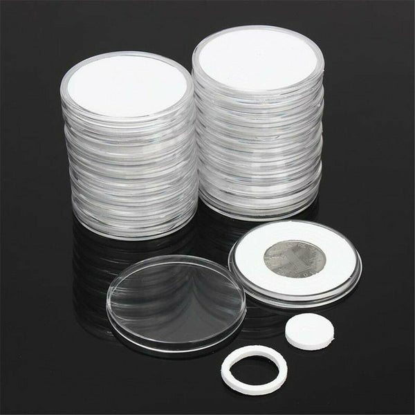 Clear EVA Display Cases Capsules Holder Coin Plastic Storage Box Inserts