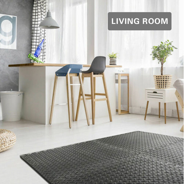 24x Interlocking Heavy Duty EVA Foam Gym Flooring Mat Floor Mats Tiles 60x60cm - Lets Party