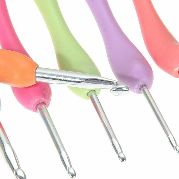 8Pcs Crochet Hooks Knitting Needles Ergonomic Crochet Hook Weave Yarn Tool DIY A