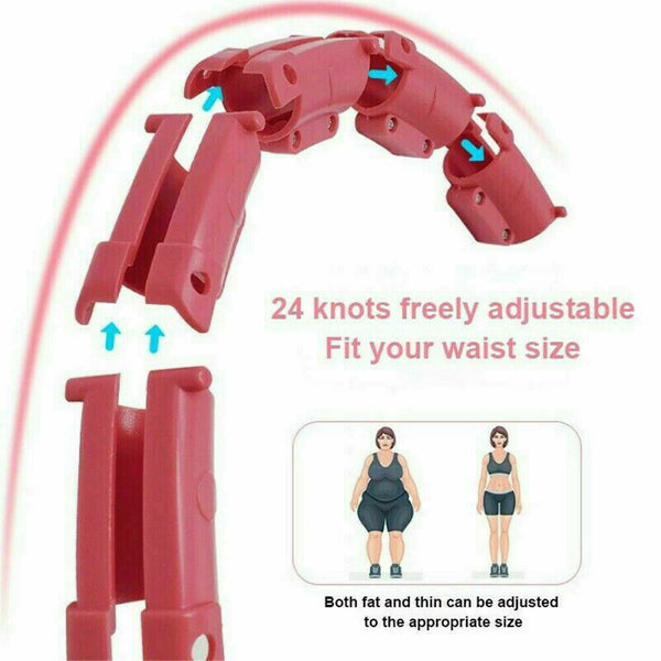 24 Knots Purple Smart Hula Hoop Fitness Detachable Hoops Weight AU Stock Hoola Hoops - Lets Party