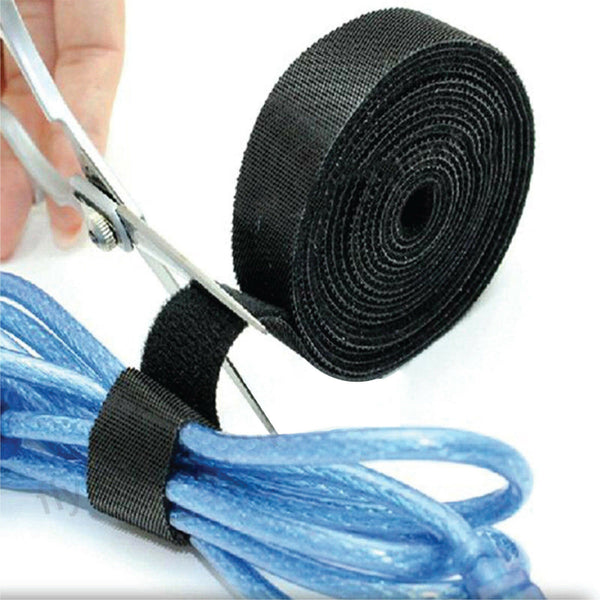 10M Hook & Loop Heavy Duty Strap Cable Ties Reusable Cord Grip PC TV Tidy Wrap - Lets Party