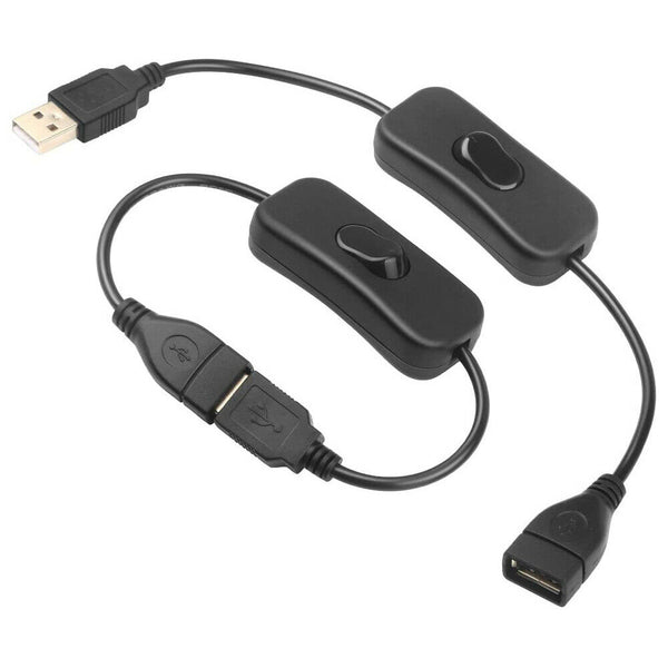USB Male to Female Extension Cable With ON/OFF Switch Toggle Power Control - Lets Party