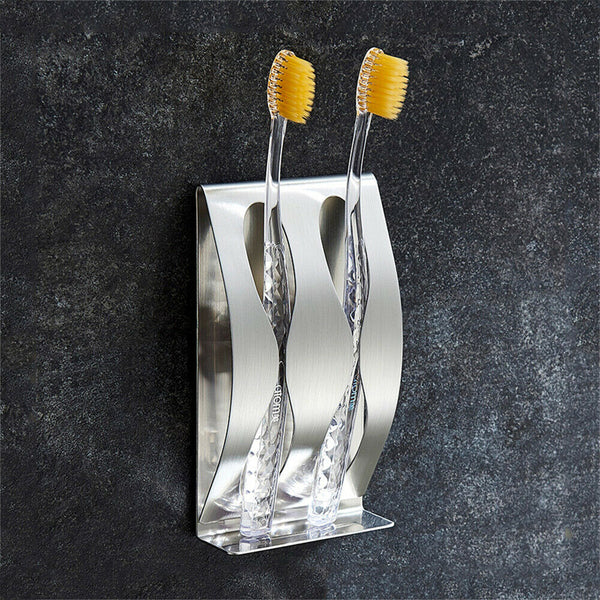 Toothbrush Wall Mount Holder Stainless Steel Suction Cups Bathroom Organizer - Lets Party