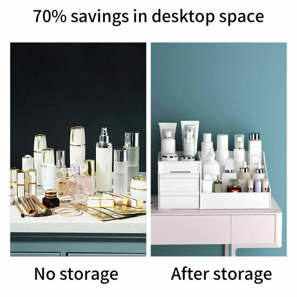 Cosmetic Organizer Makeup Organiser with Drawers Bathroom Skincare Storage Box - Lets Party