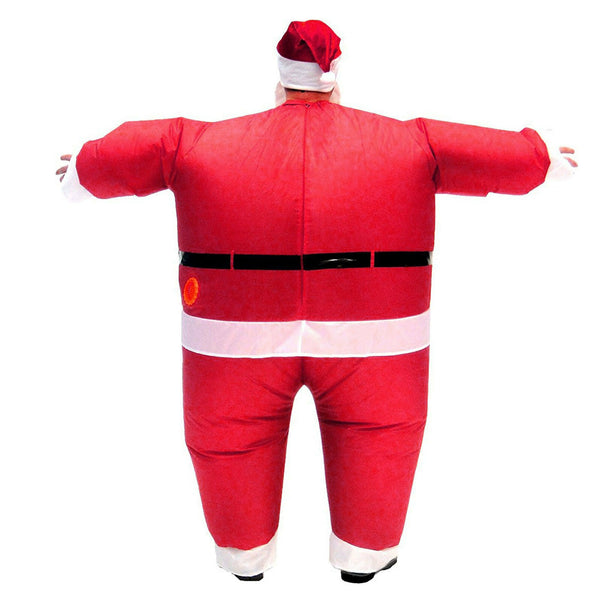 1X Inflatable Santa Costume Battery Operated Christmas Xmas Fancy Dress Suit Dec - Lets Party