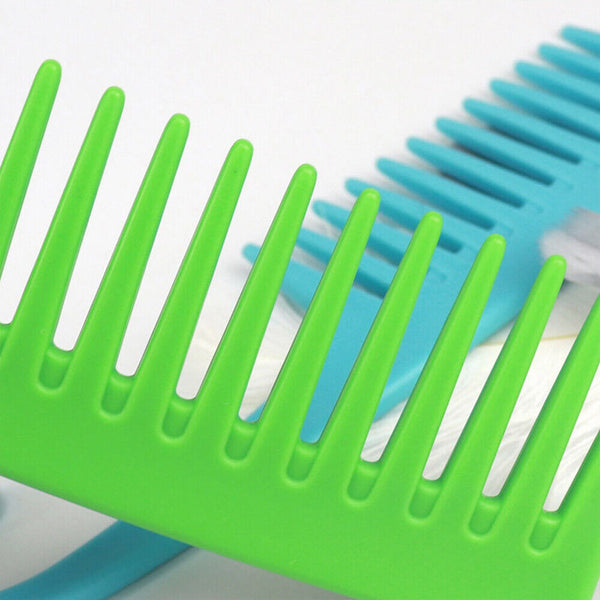 Yellow Hair Comb Large Wide Tooth Comb Shower Curl Wet Bathroom Salon Anti-static - Lets Party