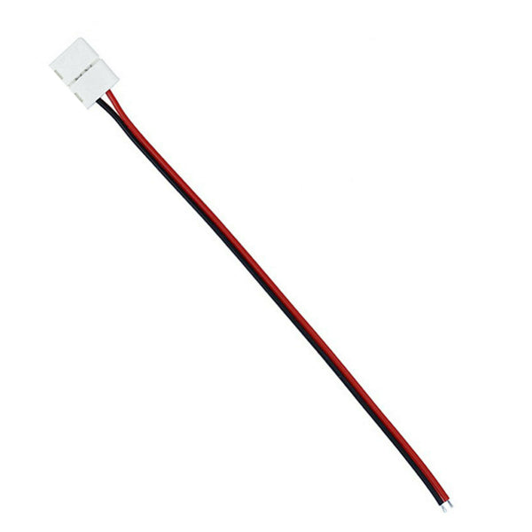 10pc LED STRIP LIGHT CONNECTOR SMD 5050 SINGLE 2 WIRE 10MM PCB BOARD ADAPTOR - Lets Party