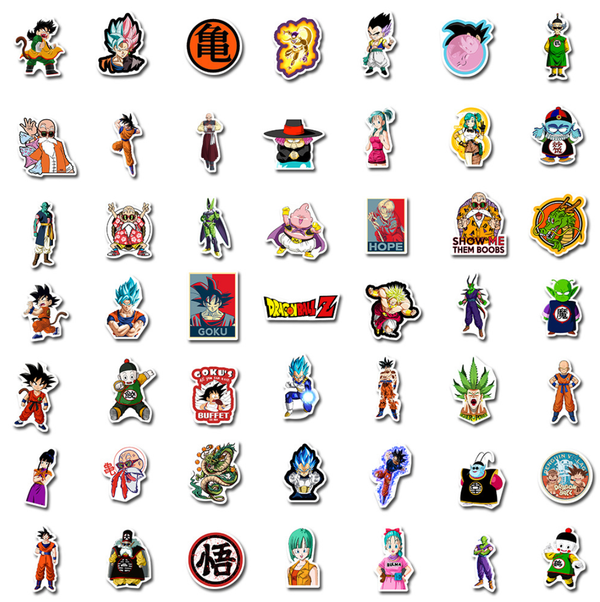 100pcs Dragon Ball Z Stickers Decal Vinyl Book Laptop iPhone Luggage Bottle - Lets Party
