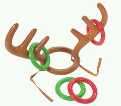 Antler Reindeer Hat Christmas Party Game Ring Moose Inflatable Toss Holiday Toys
