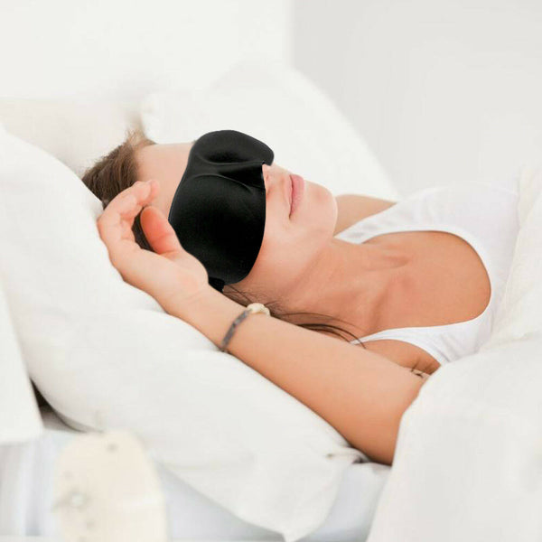 Travel Sleep Eye Mask Soft Memory Foam Padded Shade Cover Sleeping Blindfold - Lets Party