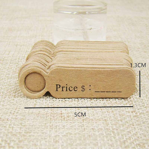 100/300X Merchandise Display Price Tag Wedding Label Price Watch Display Brown A