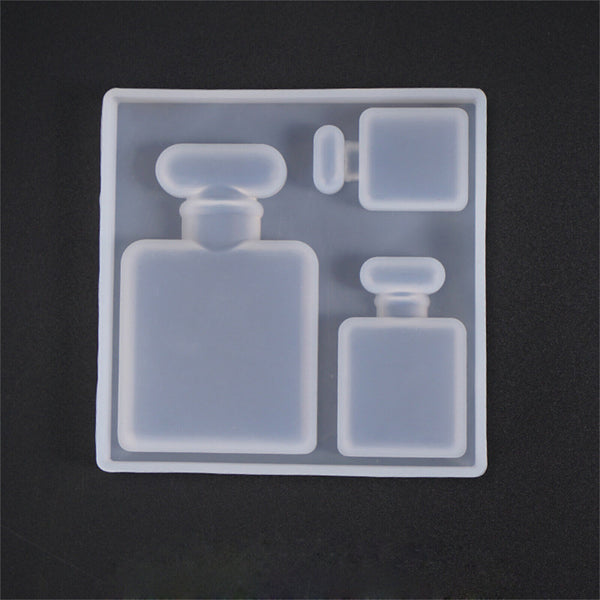 2PCS Silicone Perfume Bottle Patch Mold DIY Making Crystal Epoxy Resin Crystal