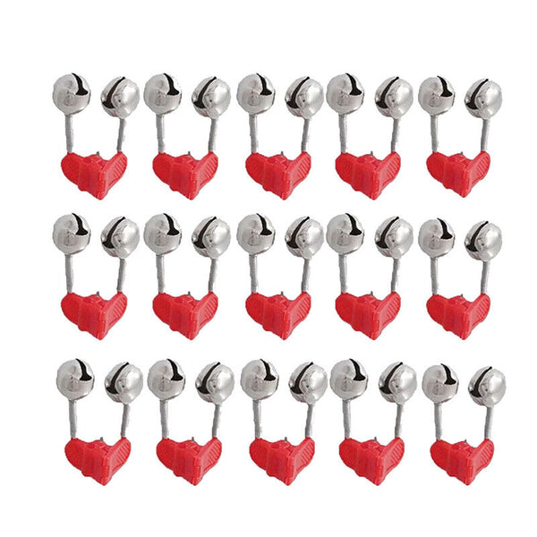 Up To 100PCS Best Bite Clip Fishing Alarm Bells Plastic Ring Double Rod Hot Red