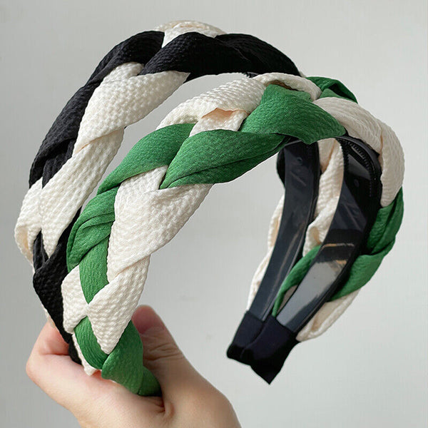 Women Headband Twist Hairband Bow Knot Cross Tie Wide Headwear Hair Band Hoop