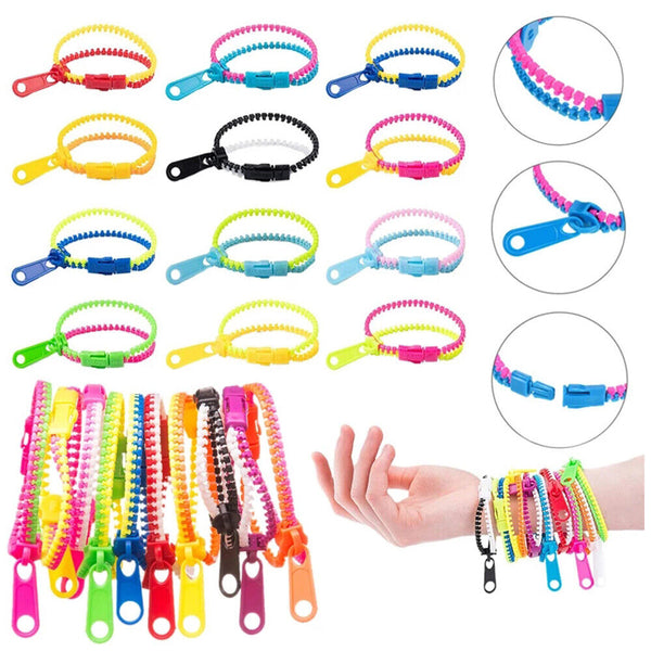 1-50x Sensory-Zipper Fidget Bracelet Zip Stim Toys Stress Anxiety Relief Autism
