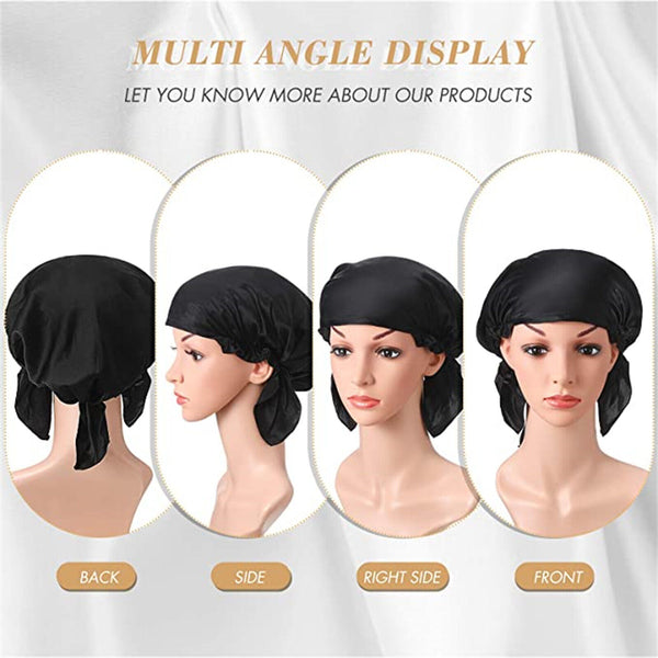 100% Pure Silk Night Cap Soft Sleeping Cap Hair Wrap Bonnet for Hair Care AU