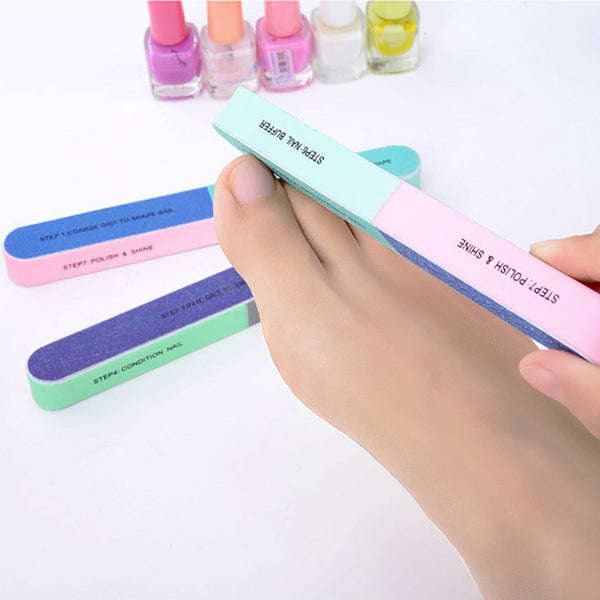 Nail Files Sanding Buffer Grit Emery Gel File Nails Filer Art Pedicure Manicure - Lets Party