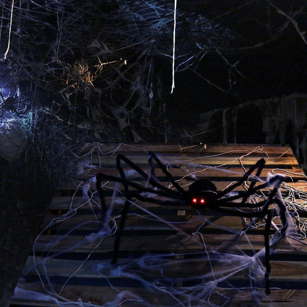 Giant Spider Web Net Halloween Props Haunted House Prop Indoor Outdoor Black AU