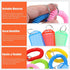 10 Sets Keychains Luggage Tag- Spring Spiral Stretch Coil Wristband Key Ring ID