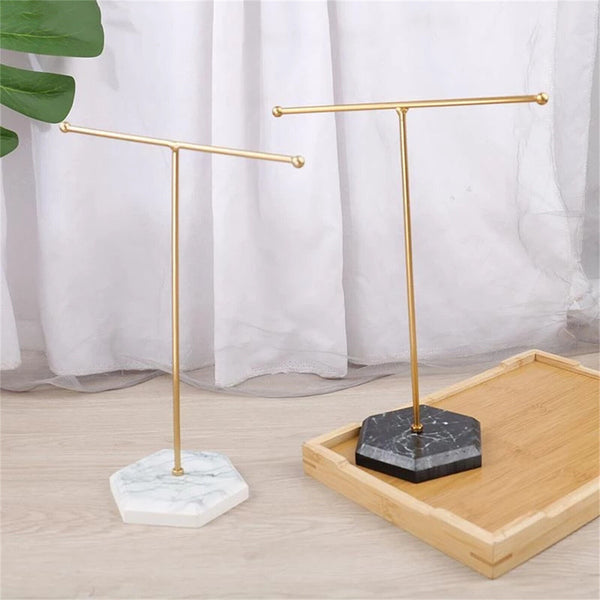 Jewelry Display Stand T-shape Earring Necklace Rack Tabletop White black New AU